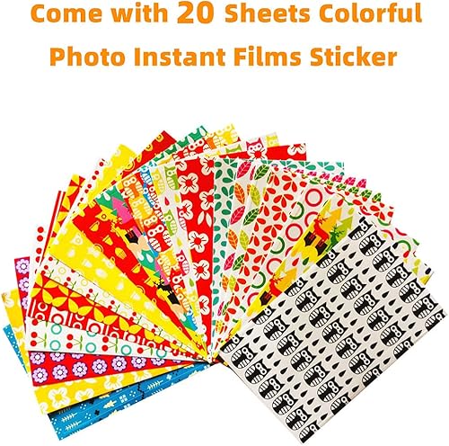 Miniatura 2 de Funda transparente para cámara instantánea Fujifilm Instax Mini 11, cubierta protectora de PVC duro con correa de hombro extraíble arcoíris y 20