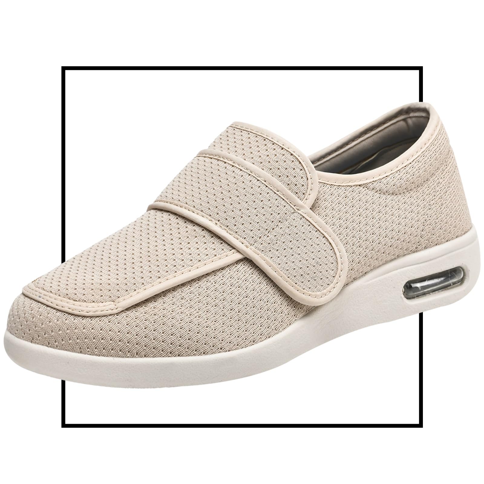 Chaussure Femme Pied Extra Large, Chaussures fermées pour Hommes et Femmes Chaussures réglables pour diabétiques de santé Confortables Chaussures Larges Douces pour diabétiques