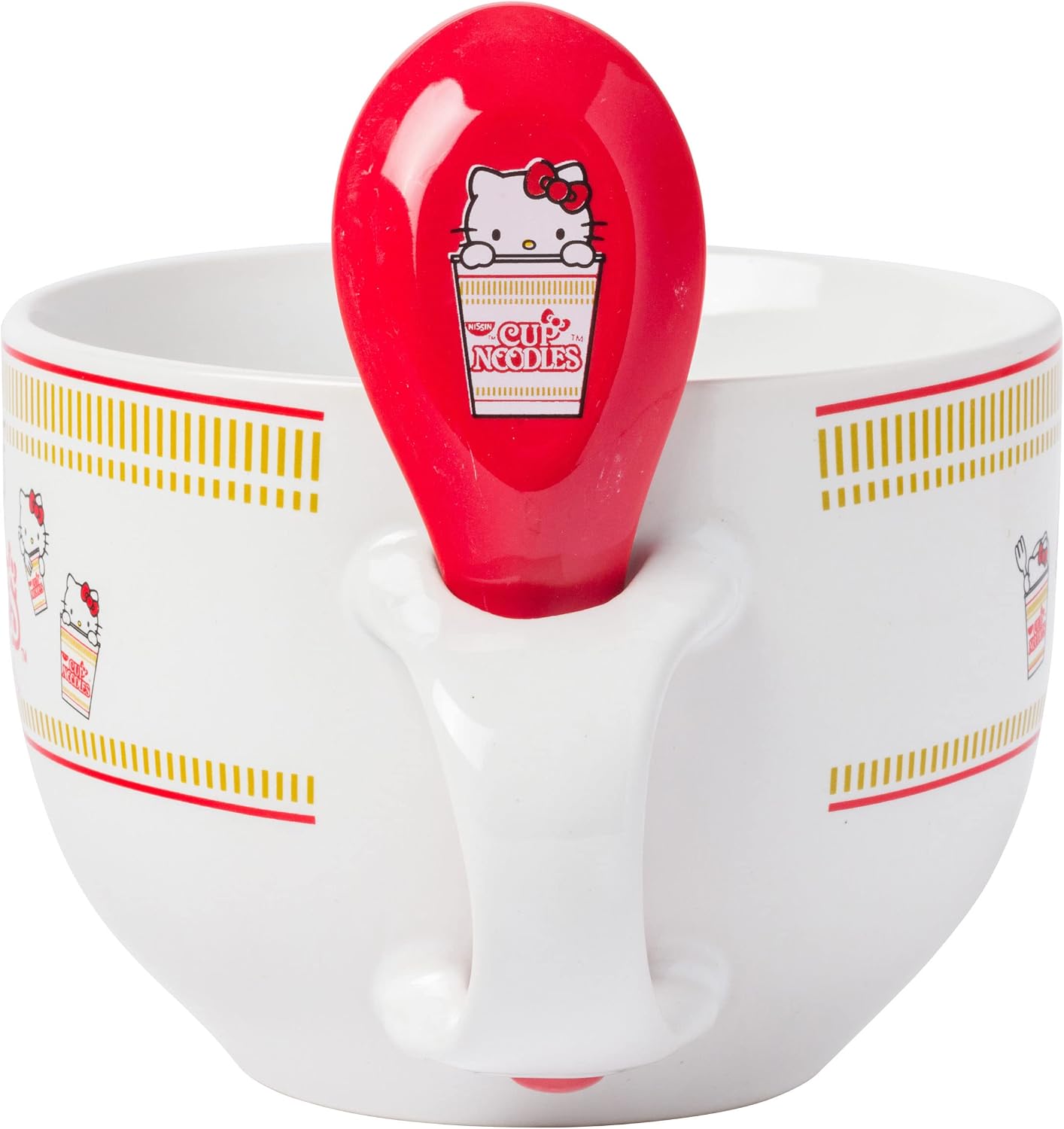 Silver Buffalo Hello Kitty Original More Than Soup Boxed Ceramic Soup Mug with Spoon, 24 Ounces