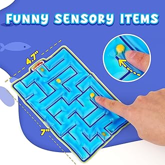 Sensory Toys Fidget Marble Maze - Gel Filled Sensory Items for Kids Children Teens Autism | Tactile Autistic Calming Toys for Preschool Classroom | Classroom Prizes, Goodie Bag Stuffers