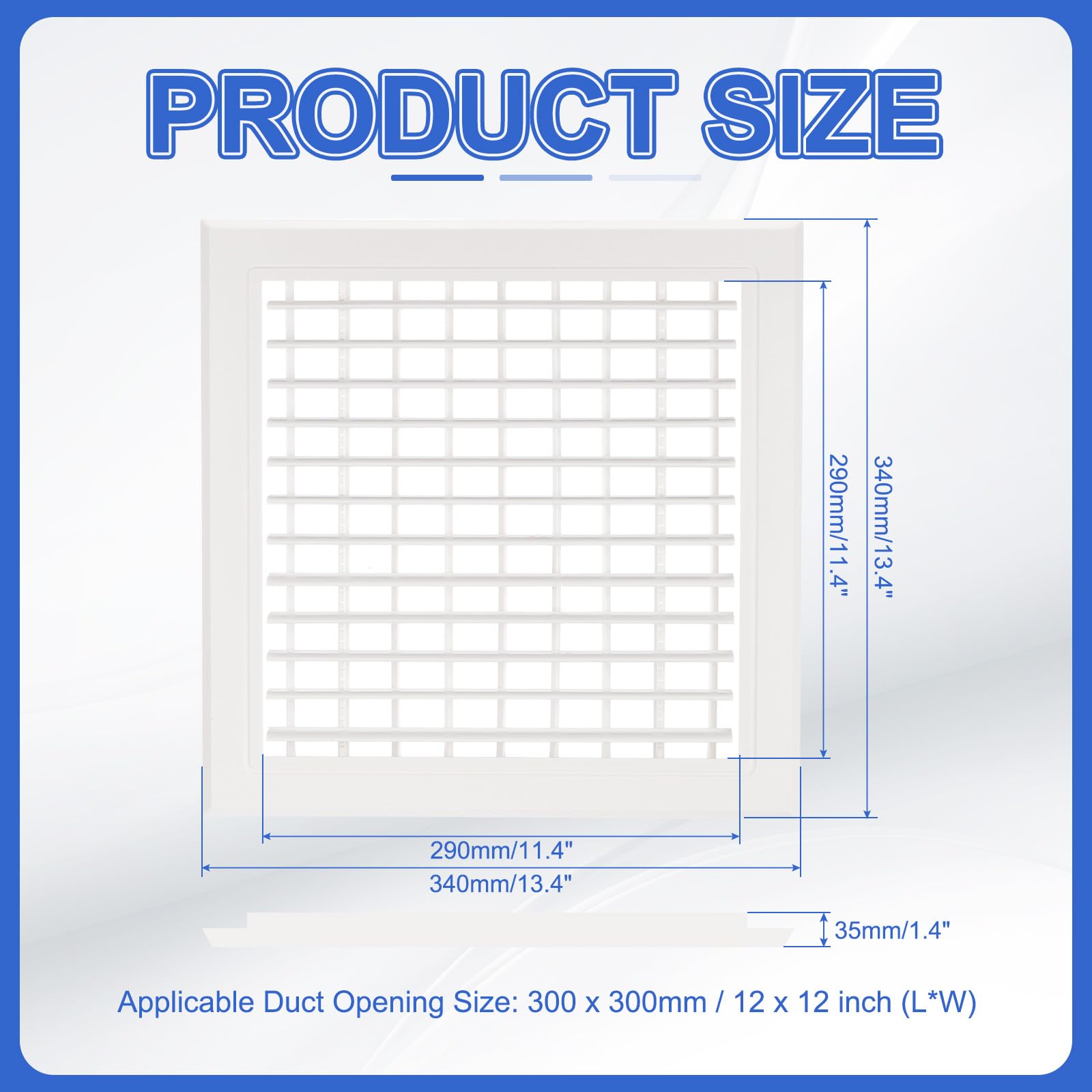 PATIKIL 12x12 Inch Plastic Ventilation Grille - Image 2