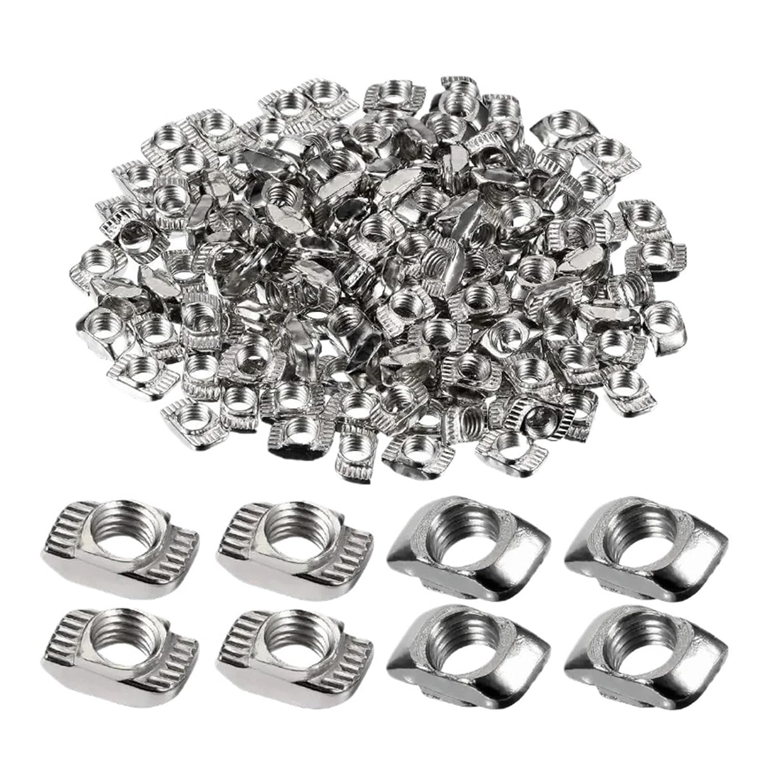 50pcs/Lot M3 M4 M5 for 20 Series Slot T-nut Sliding T Nut Hammer Drop in Fasten Connector(40-M8)