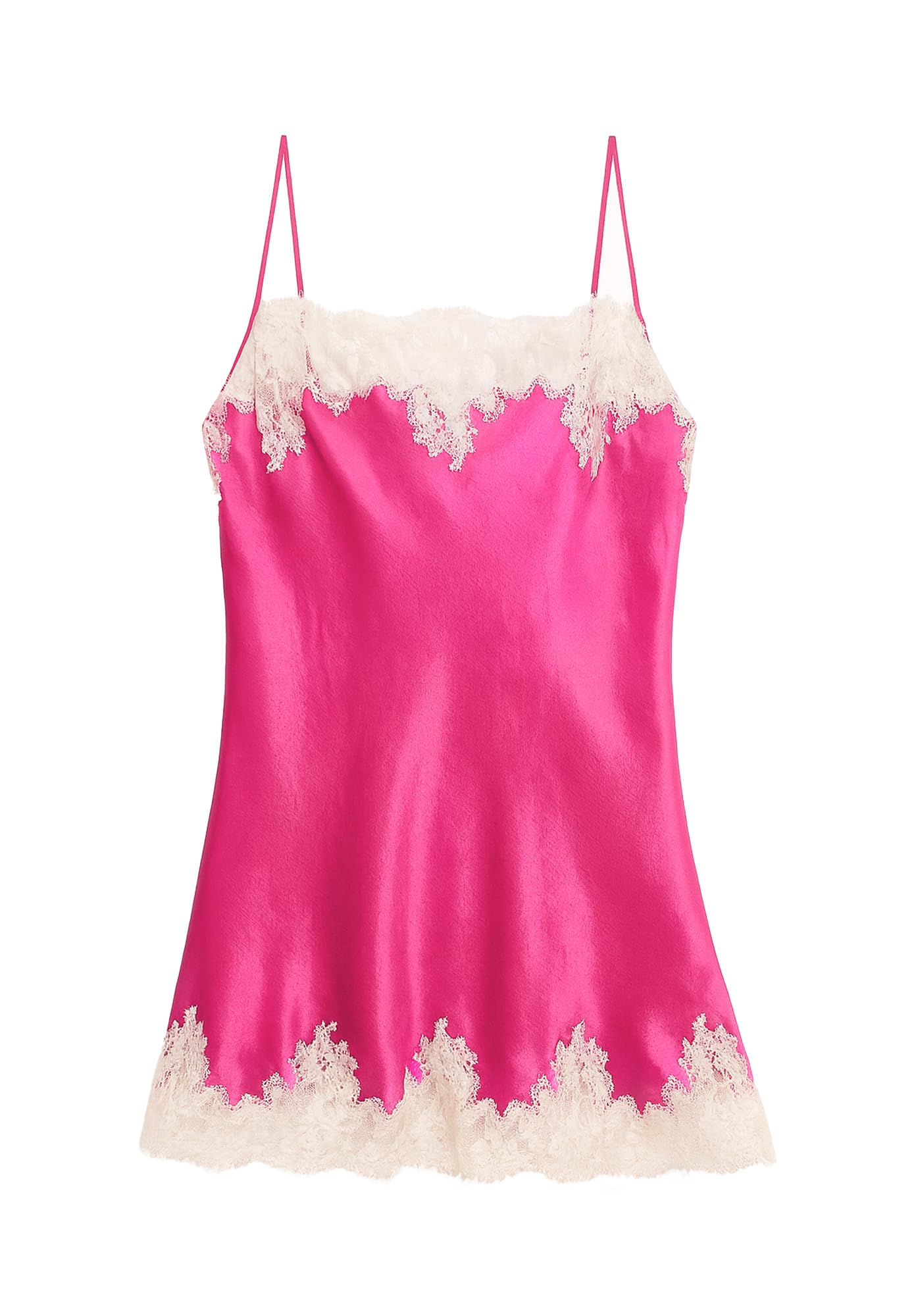 YAMAMAY - Camicia da Notte in Raso con Ricami in Pizzo, Donna,Raso di Viscosa Morbido e Luminoso, Impreziosito da delicati Inserti in Pizzo