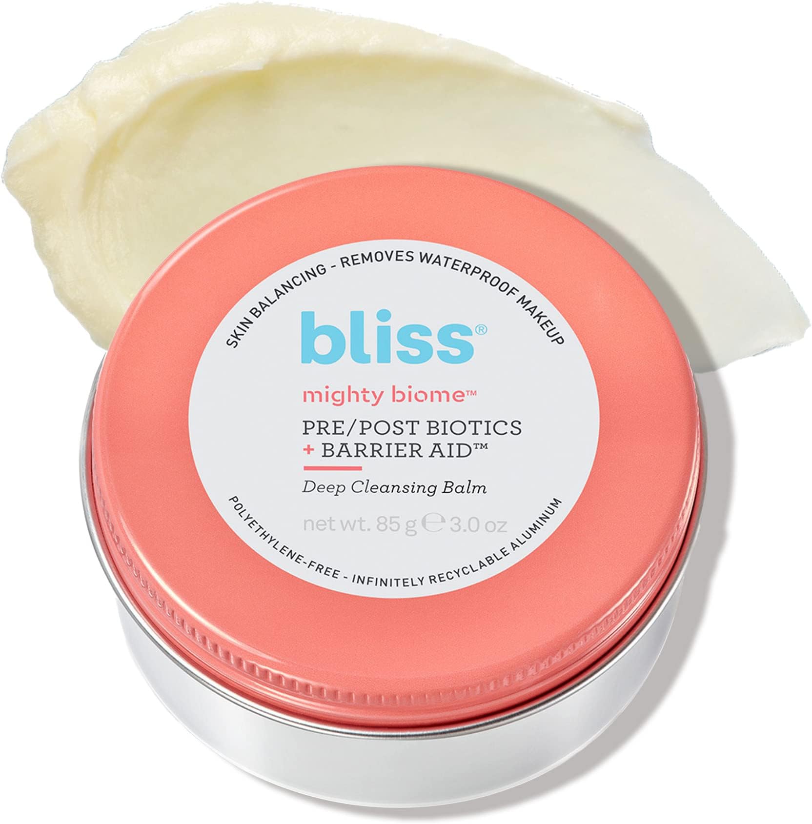 Bliss Cleansing Balm | Pre & Post Biotics Formula + Barrier Aid™ Complex with Ceramides & Squalane | Dissolves Makeup & Impurities | Clean | Cruelty-Free | Vegan