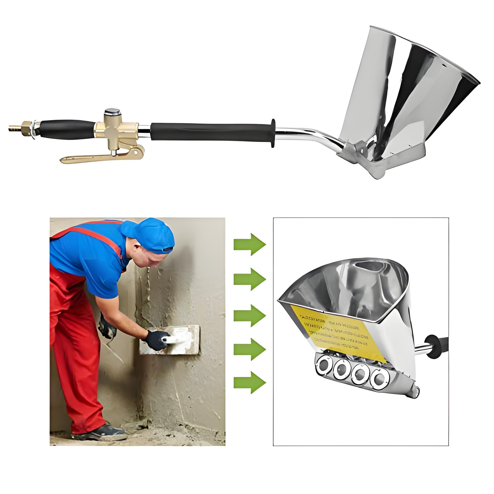 Opryskiwacz do zaprawy przenośny pistolet do cementu 4 otwory 18mm