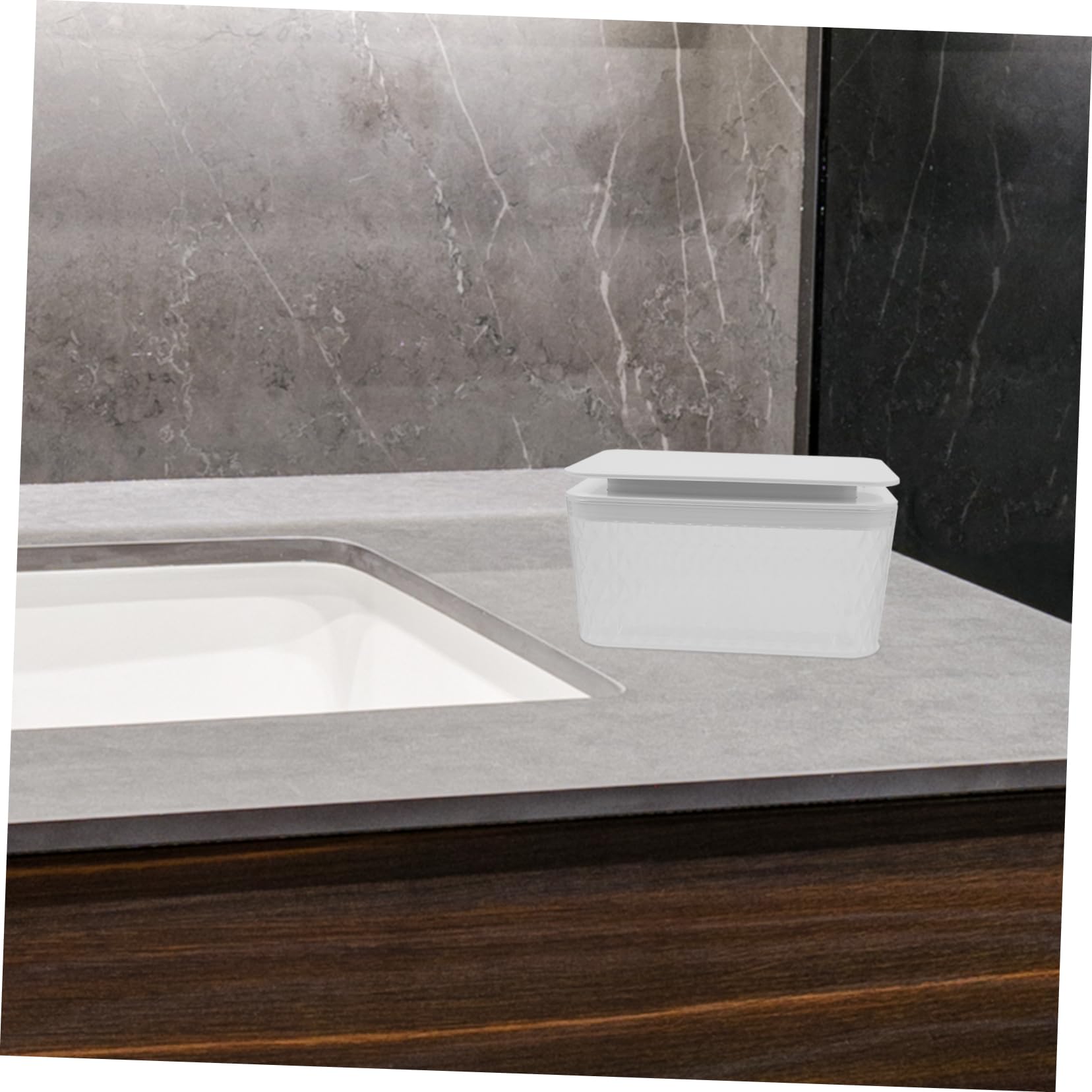 Porta Toallitas Húmedas Tapa de Plástico Blanco para Baño