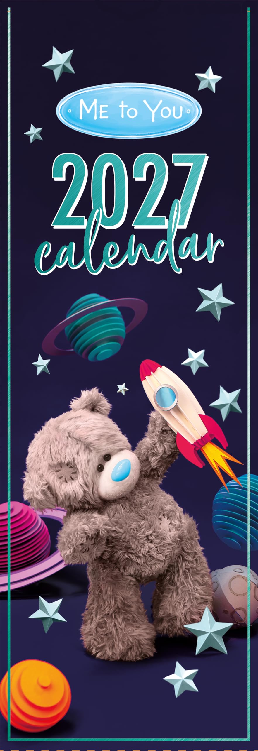 Me to You Photo Finish Tatty Teddy 2027 Slim Calendar 14.6 x 42 cm - Official Collection