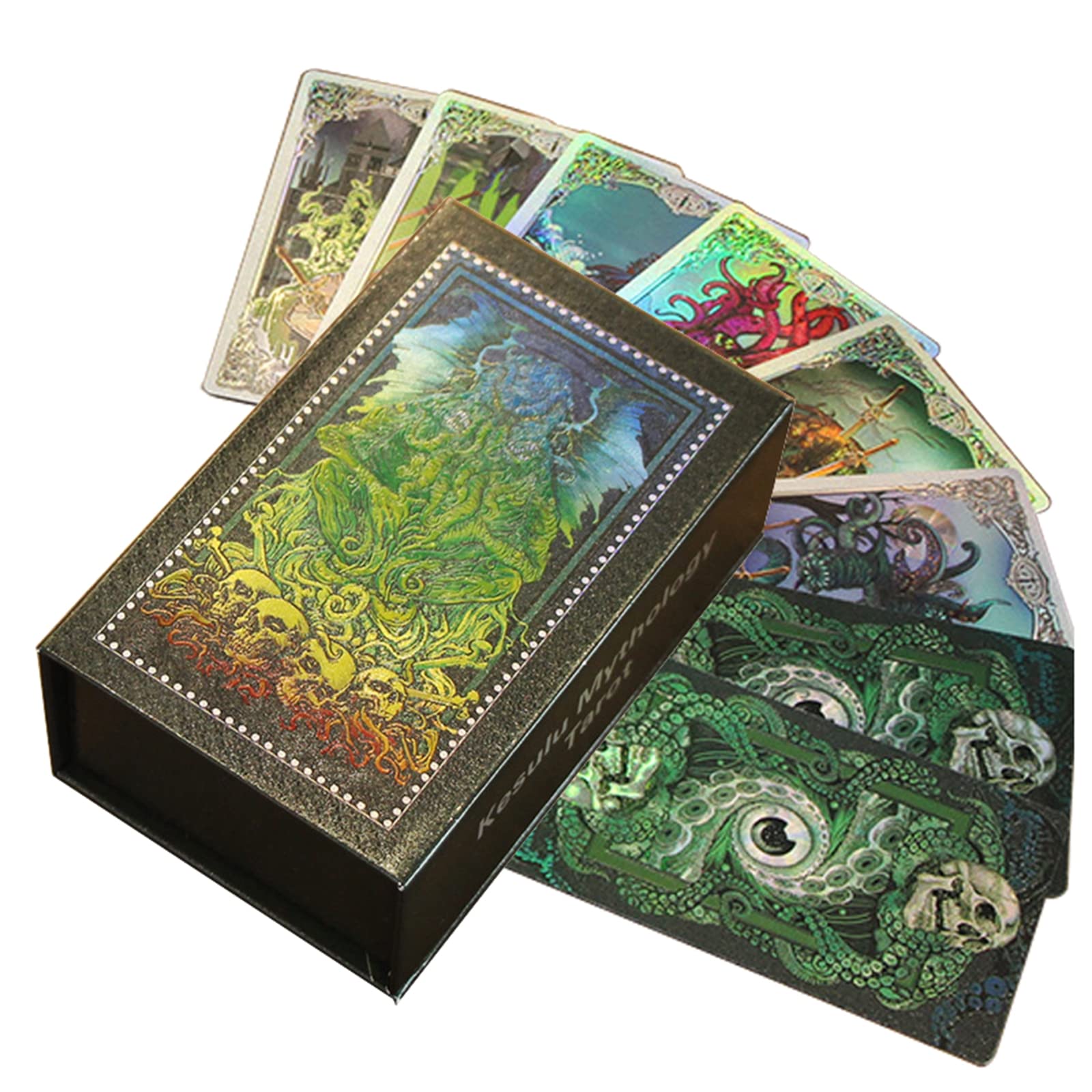 Jeu de cartes de tarot for débutants, jeu de cartes de tarot, cartes de tarot originales de luxe, jeu de tarot étanche en PVC avec guide et boîte de jeu de divination, bracelet cadeau aléatoire for dé