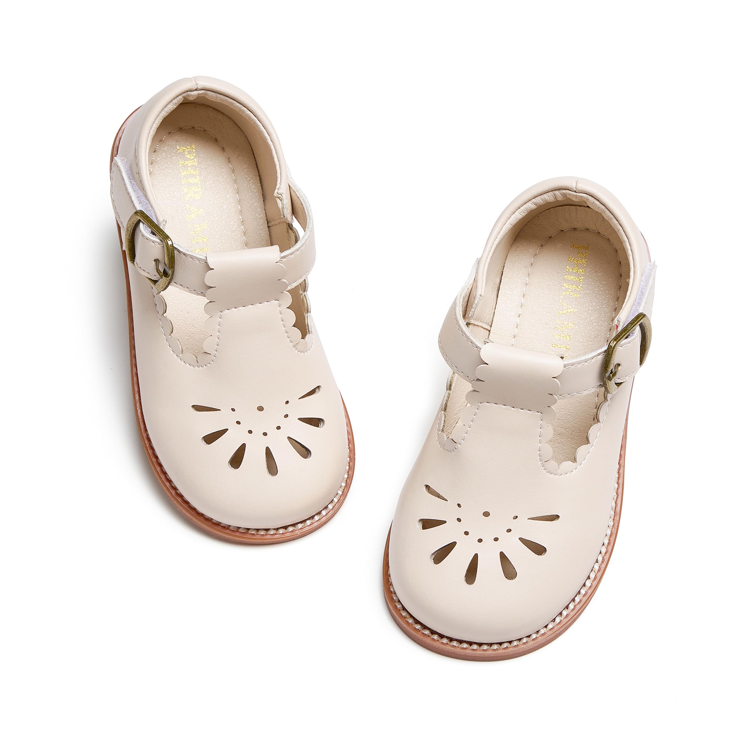 PHIRAMIN Toddler Girl Mary Jane Dress Oxford Shoes-Little Girl School Uniform Shoes for Wedding Party