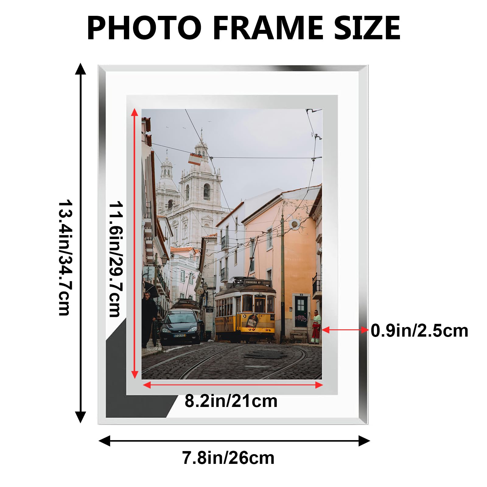 DMSELL 2 Pack Glass Photo Frame A4, Glass Picture Frames A4 for Certificates,Wedding Photos,Family Photos and Home Decoration - Image 2