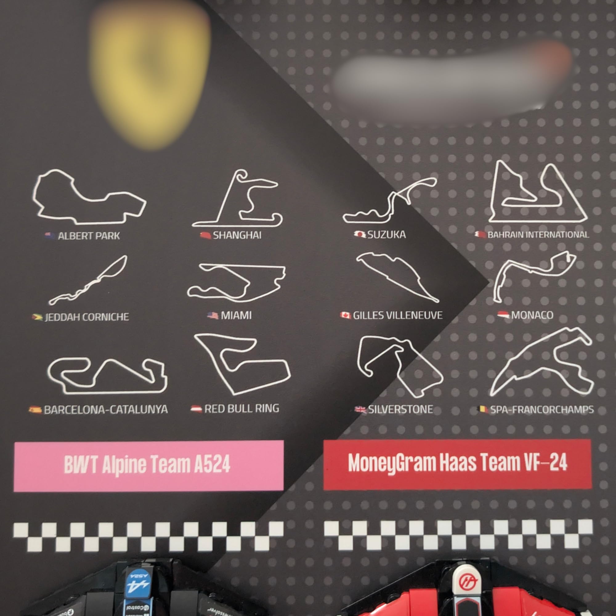 Display da incorniciare, 50 x 70 cm, per collezione LEGO F1 Speed Champions, supporto Forex 3 mm, decorazione da parete per collezionisti