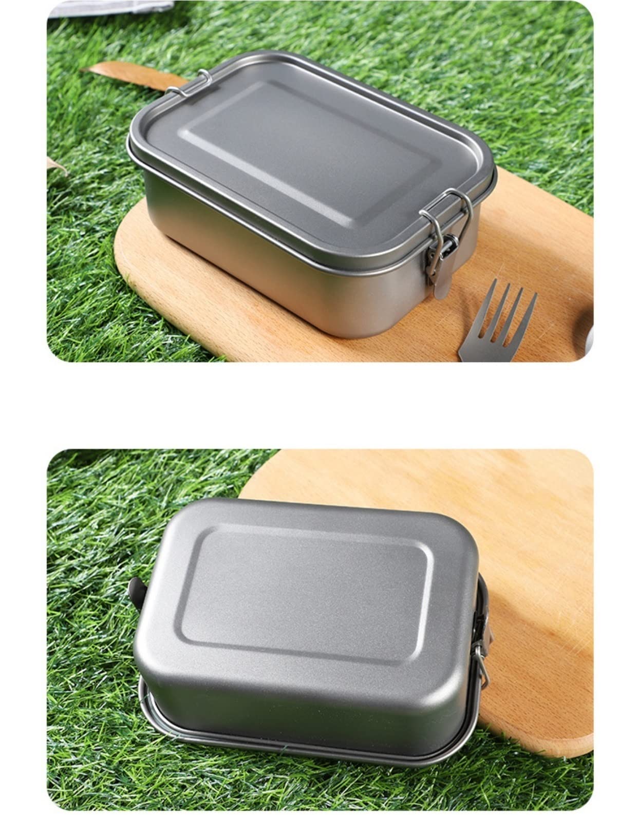 1 STÜCK 800 ml Reine Titan-Lunchbox für den Außenbereich, tragbare, versiegelte Lunchbox (Farbe: 800 ml A) (800 ml B)