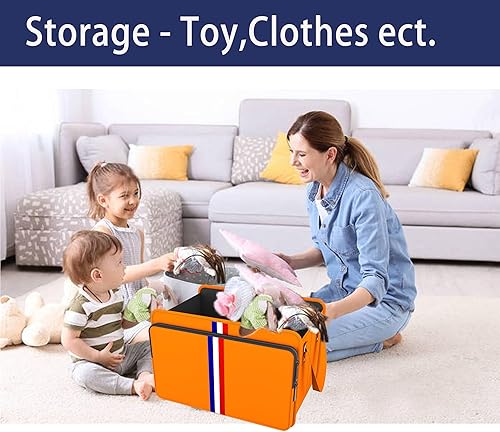 Miniatura 7 de Homeve Organizador de maletero para automóvil, organizador plegable impermeable de 3 compartimentos, almacenamiento plegable para accesorios de