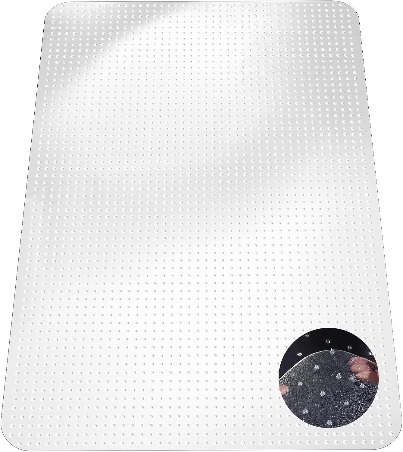 46” x 72” Office Chair Mat for Carpet, 2.2 mm Thick Clear Desk Chair Mat with Non-Slip Grips, Large Floor Protector for Low, Flat Carpeted Floors (Clear)
