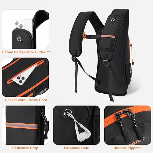 Miniatura 2 de MOSISO Mochila pequeña de senderismo de 12 litros para mujeres y hombres, mochila plegable e informal ligera con bolsillo frontal vertical para