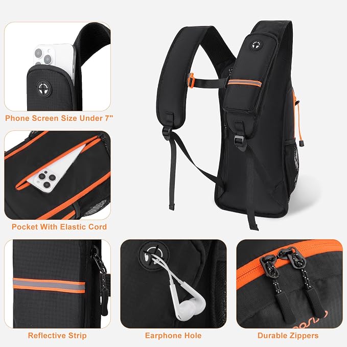 Morrales Mosiso 12L para Senderismo Plegable Negro miniatura 2