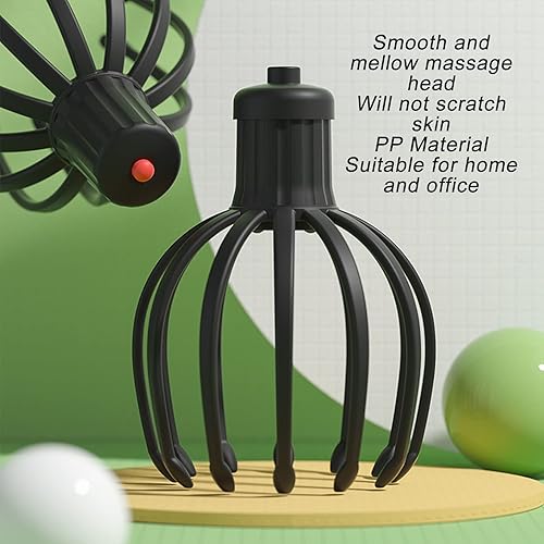 Miniatura 2 de Masajeador eléctrico para el cuero cabelludo, masajeador de cabeza de 360 grados, masajeador de cabeza de mano, rascador para relajación profunda,