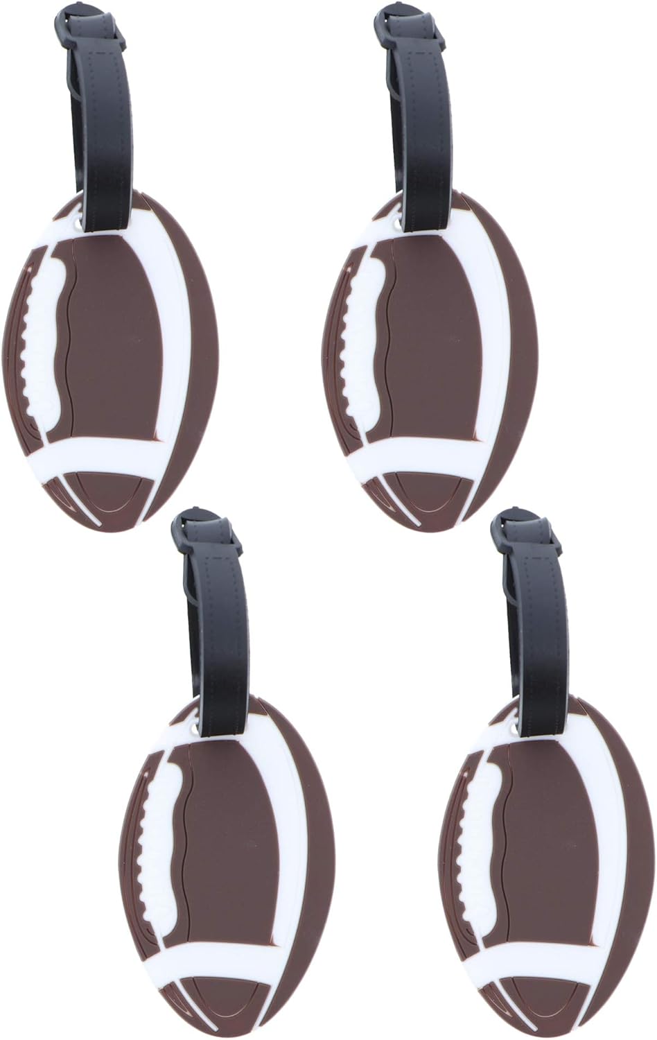 Football Sports Fan Luggage Tag Travel ID for Suitcases - Set of 4