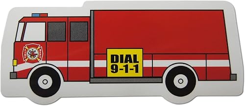 Miniatura 4 de Novel Merk Variedad de camiones semirremolque, autobús escolar, camión de bomberos y caja de mudanza, juego de imanes para refrigerador para