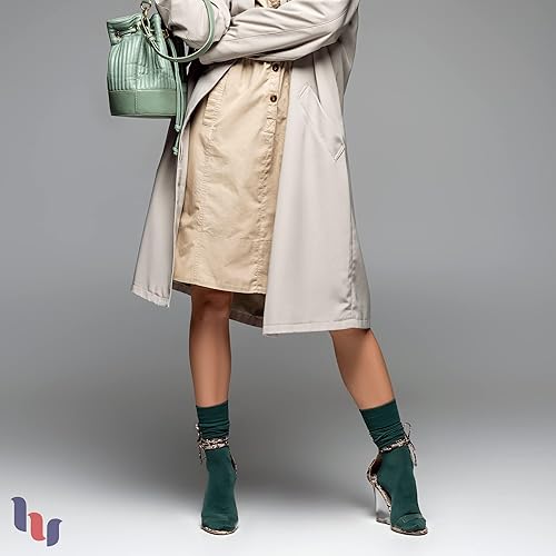 Miniatura 5 de Hugh Ugoli Calcetines suaves de bambú para mujer para vestido y pantalón, delgados, sin costuras y sin costuras, 3 pares, talla de zapato 5-89-11