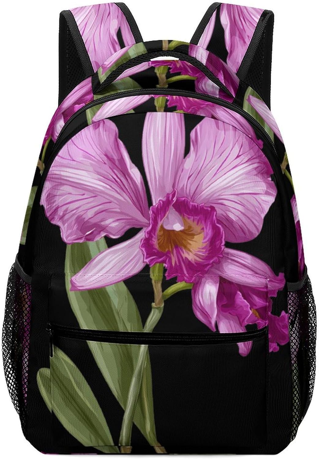 Cattleya Orchid Flower Unisex Backpack Casual Daypacks Lightweight Shoulders Bag for Camping Hiking Travel