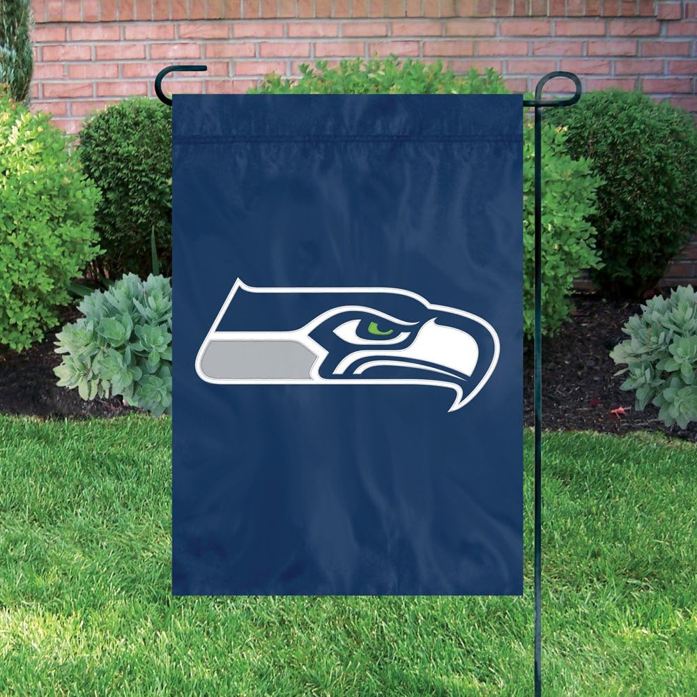 Party Animal NFL Team Premium Garden Flag, 12.5" x 18" Double-Stitched Nylon, Outdoor House Décor for Yard, Porch & Garden, Seattle Seahawks