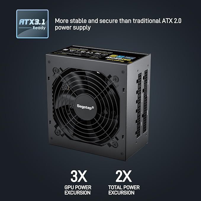 Fuente de Poder Segotep GM850 850W 80 Plus Gold Modular ATX 3.1 miniatura 4