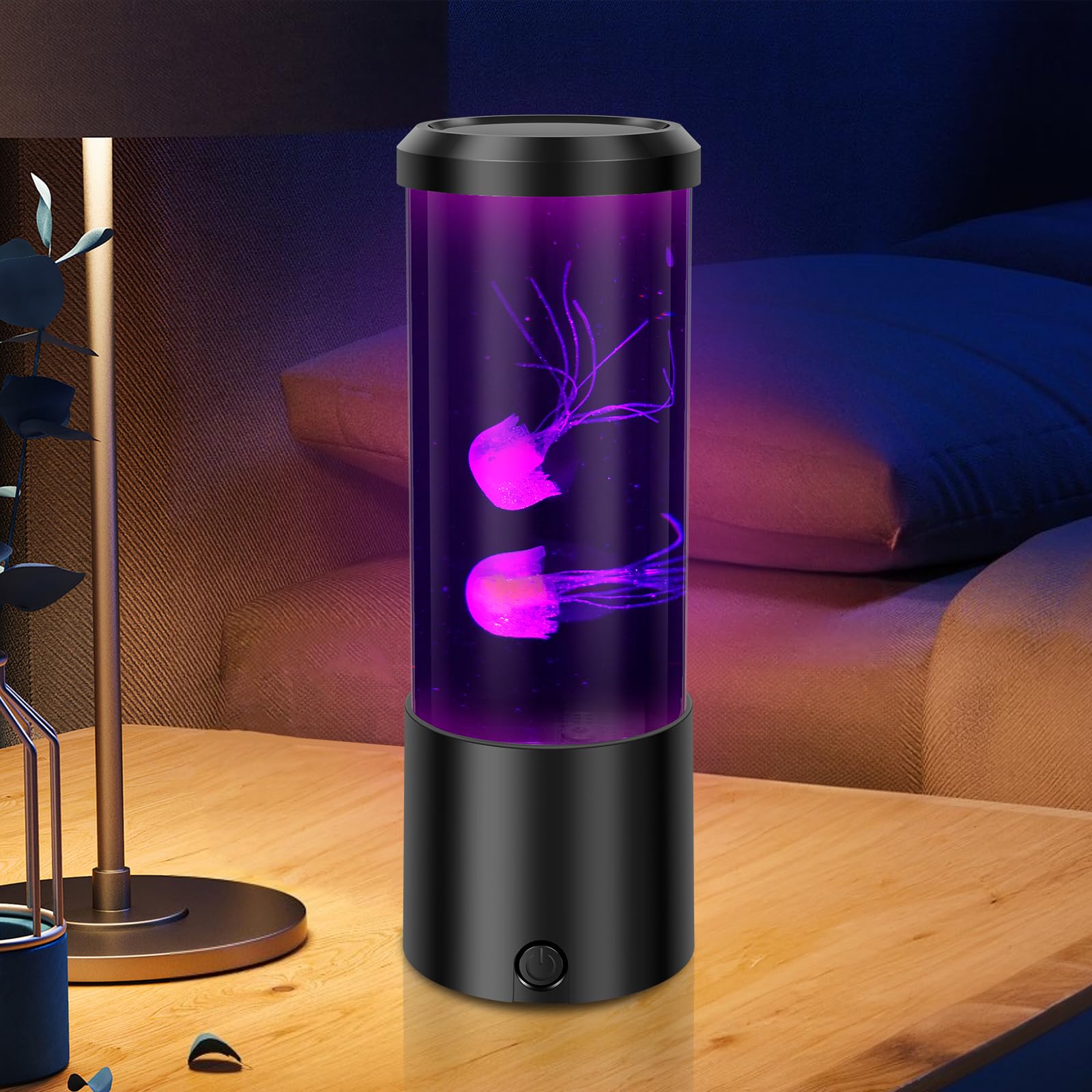 Hzuizxyo Colorful Led Jellyfish Lava Lamp,Usb Electric Jellyfish Lava Lamp Aquarium Sensory Lights With 7 Change Colours Modes Realistic Jellyfish Tank Mood Light Desktop Mood Light