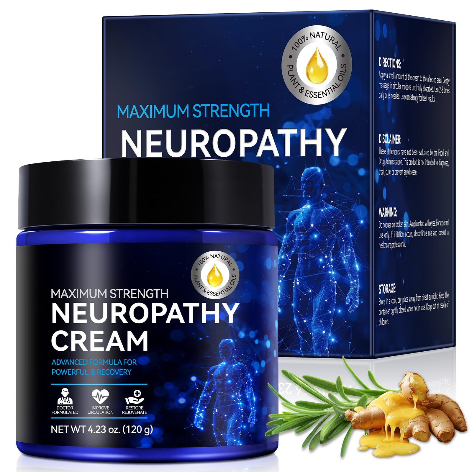 AIQIUSHA Hand and Foot Moisturizing Cream, Non-Greasy Skin Cream with Shea Butter, Vitamin E, Aloe Vera &, Daily Foot & Hand Care for Men & Women, 4 oz