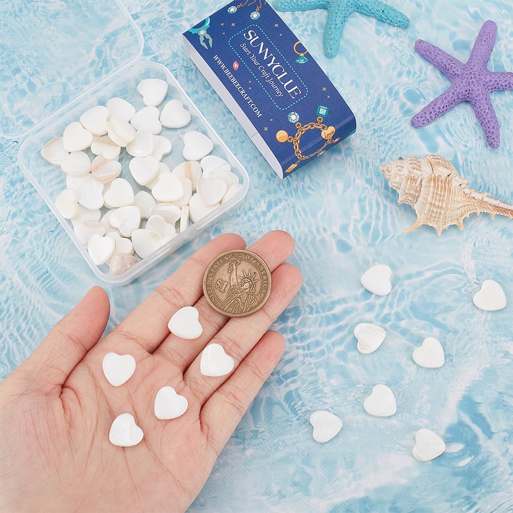 Perles De Coquillage Naturel En Forme De Cœur Blanc, Nacre D'Eau Douce, Espacement Pour Bijoux, Accessoires De Collier Et Bracelet à Faire Soi-Même