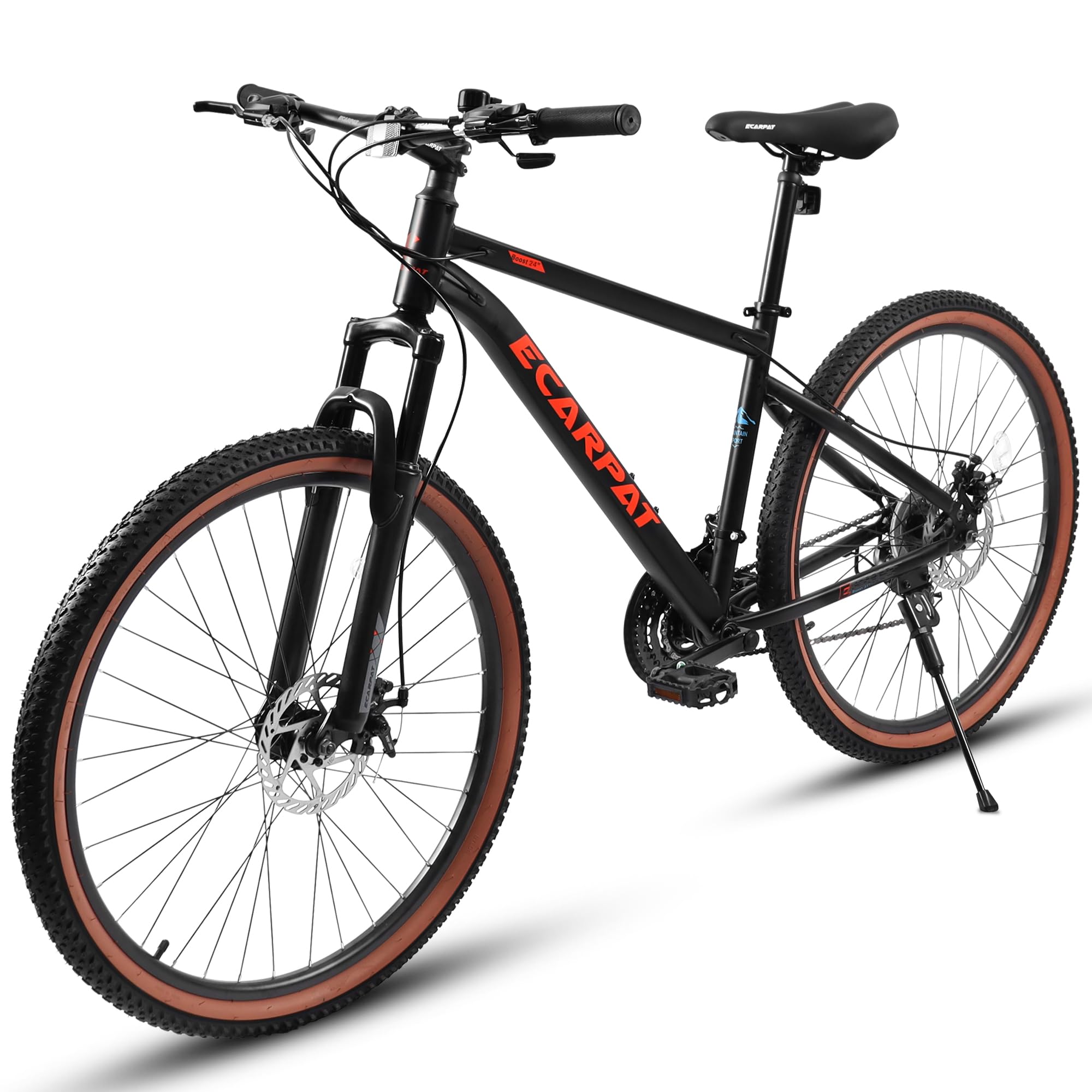 IRIMKIT Ecarpat Mountain Bike for Men and Women - 26" Wheels, 21-Speed, City and Trail Commuter Bicycle with Carbon Steel Frame, U-Brakes, Grip Shifter, and Front Fork Suspension