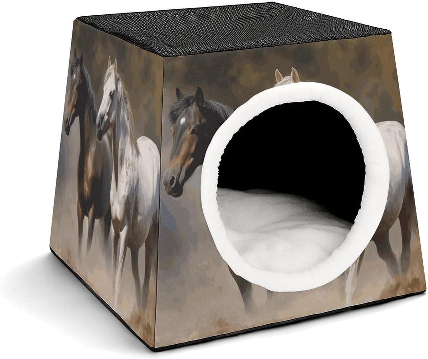 Stylish and Durable Small Pet Beds, Horses Animals Printing and Pet Tents are Perfect for Pet Play