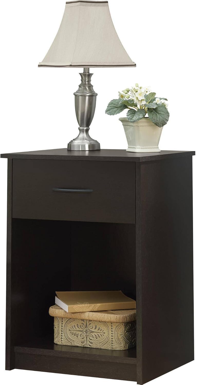 Mainstays Nightstand MDF End Tables Pair Bedroom Table