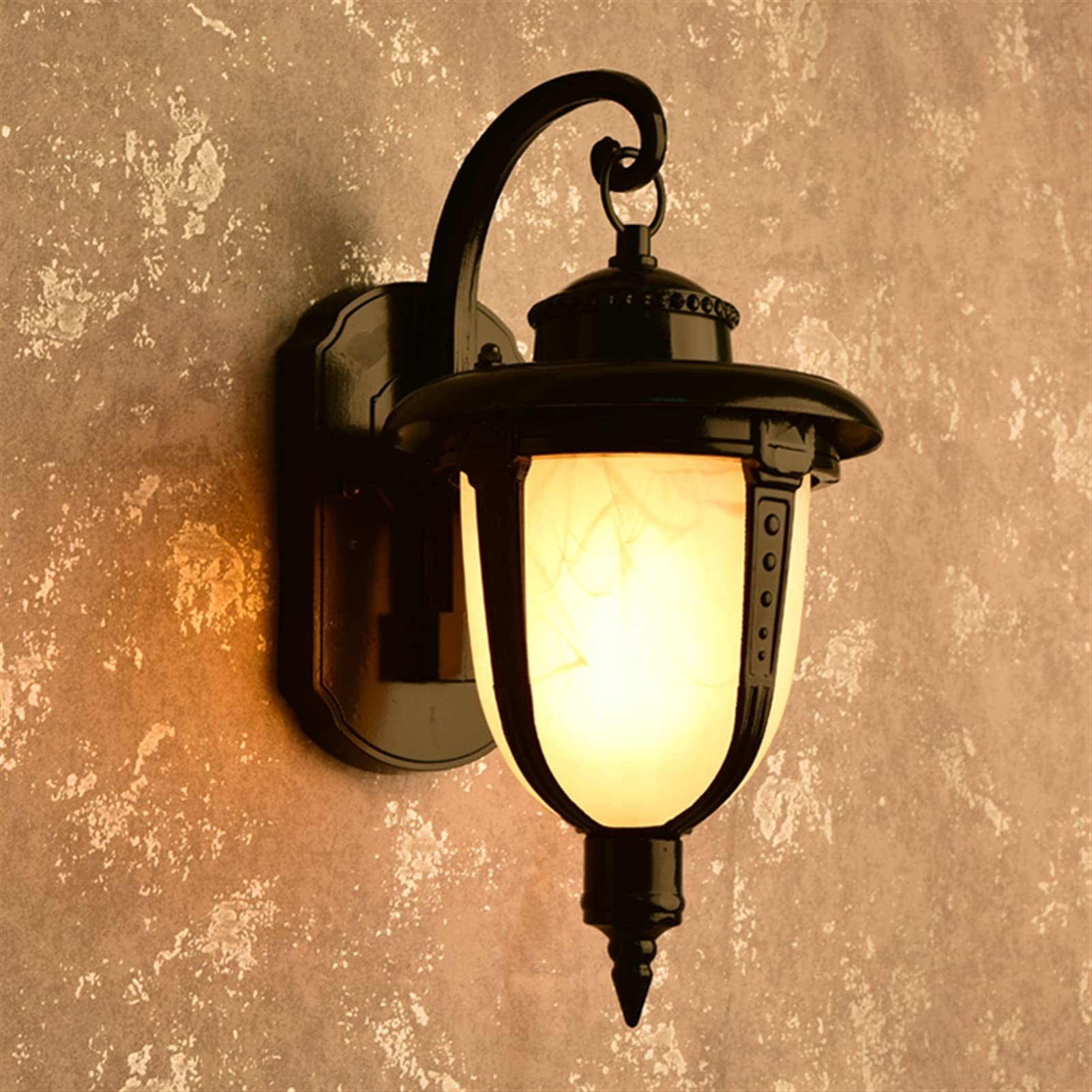 ZTCHSENZT Wall Sconces, Bar Cafe Antique Lantern Clothing Store Restaurant Aisle Industrial Lamp Balcony Wall Lamp,Red Copper