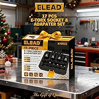 Vista 8 de Juego de llaves de vaso E-Torx invertidas de 17 piezas, acero Cr-V de impacto prémium E4 - E24 Star hembra para llave de impacto 1/2 3/8 1/4 Kit