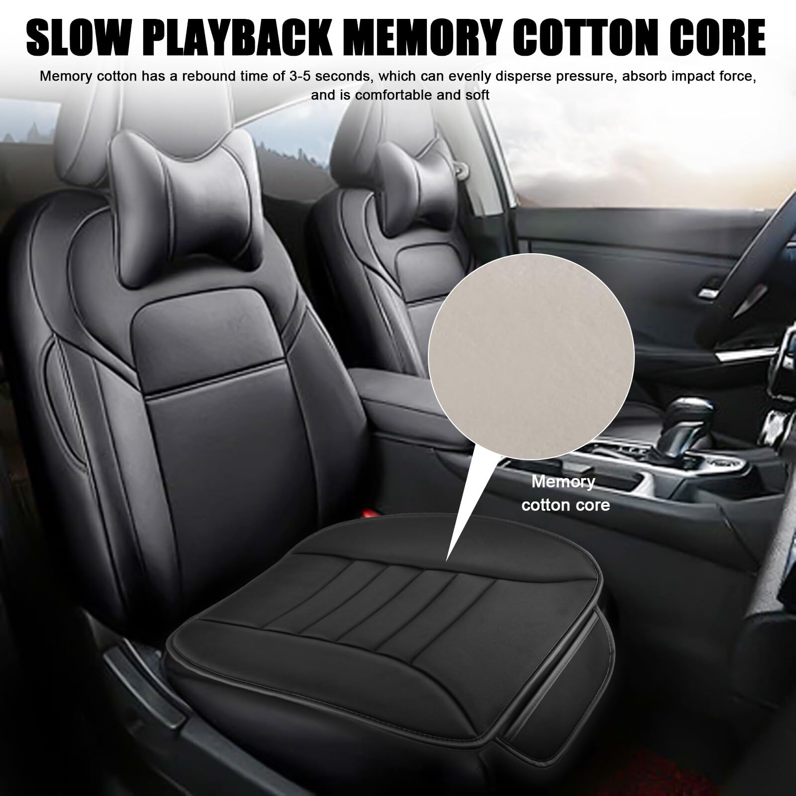 Autositzkissen Memory Schaum - Orthopädischer Sitzpolster Für Auto & Büro