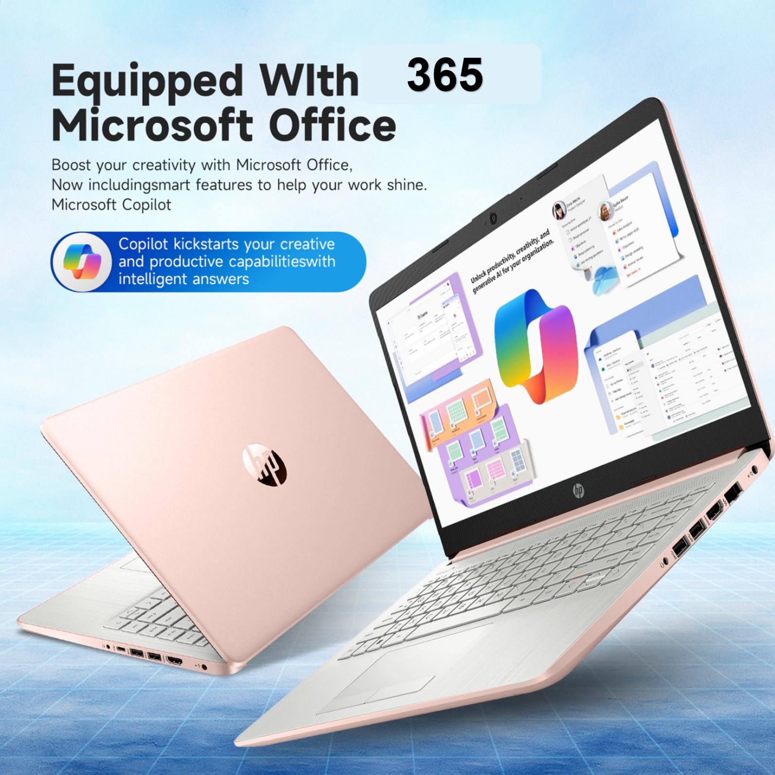 HP Laptop 2025 de 14 polegadas, processador Intel N150, 16 GB de