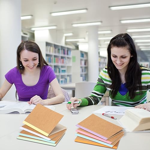 Miniatura 7 de TaoBary 24 cuadernos de composición A5 a granel, 60 páginas de papel rayado para suministros universitarios de oficina en casa (colores pastel)