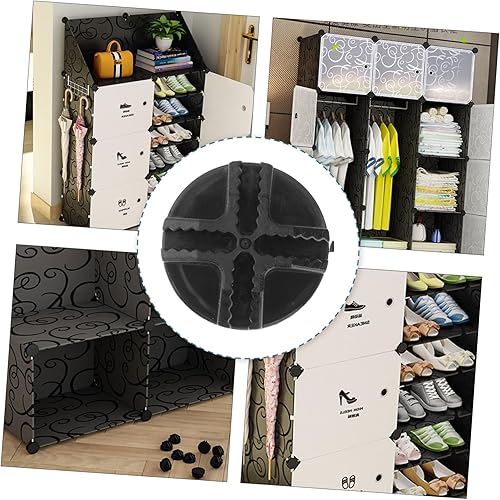 Miniatura 7 de 20 conectores de plástico de cubo de alambre negro para organizador modular, armario, cubos de almacenamiento, estantes y gabinete
