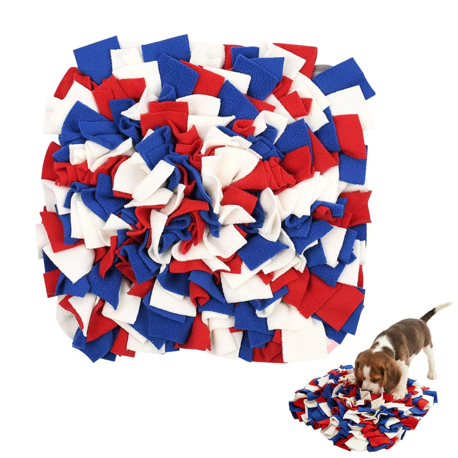 FeiFanChoice Snuffle Mat for Dogs, Dog Snuffle Mat Puppies for Slow Feeding Training, Dog Food Sniffing Feeding Mat for Boredom and Mental Stimulation (BlueRed, Medium) — image 1
