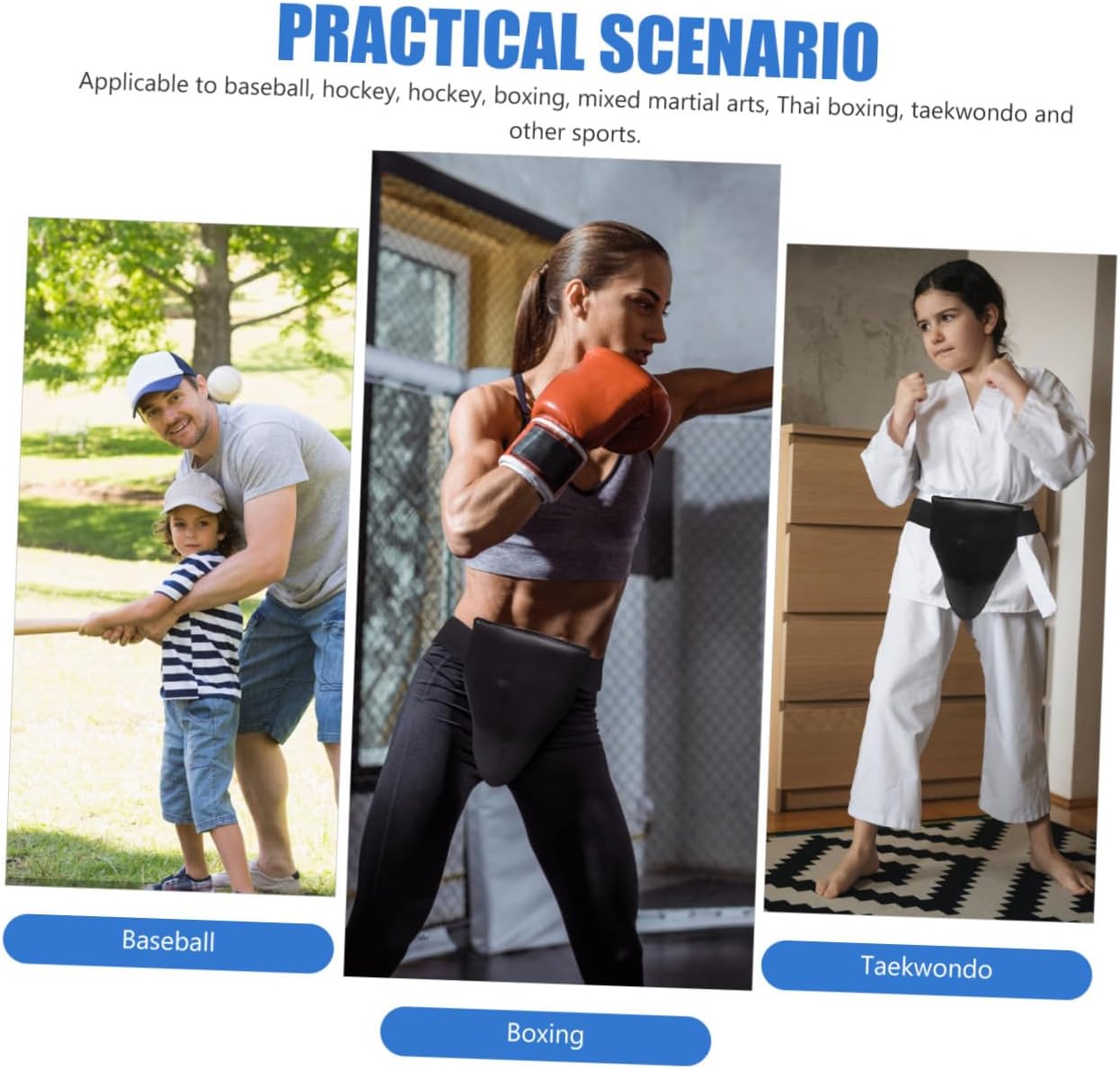 Reusable Groin Guard and Breathable Crotch Protector Black L Size Integrated Groin Protector for Adult and Martial Arts Boxing Taekwondo Training