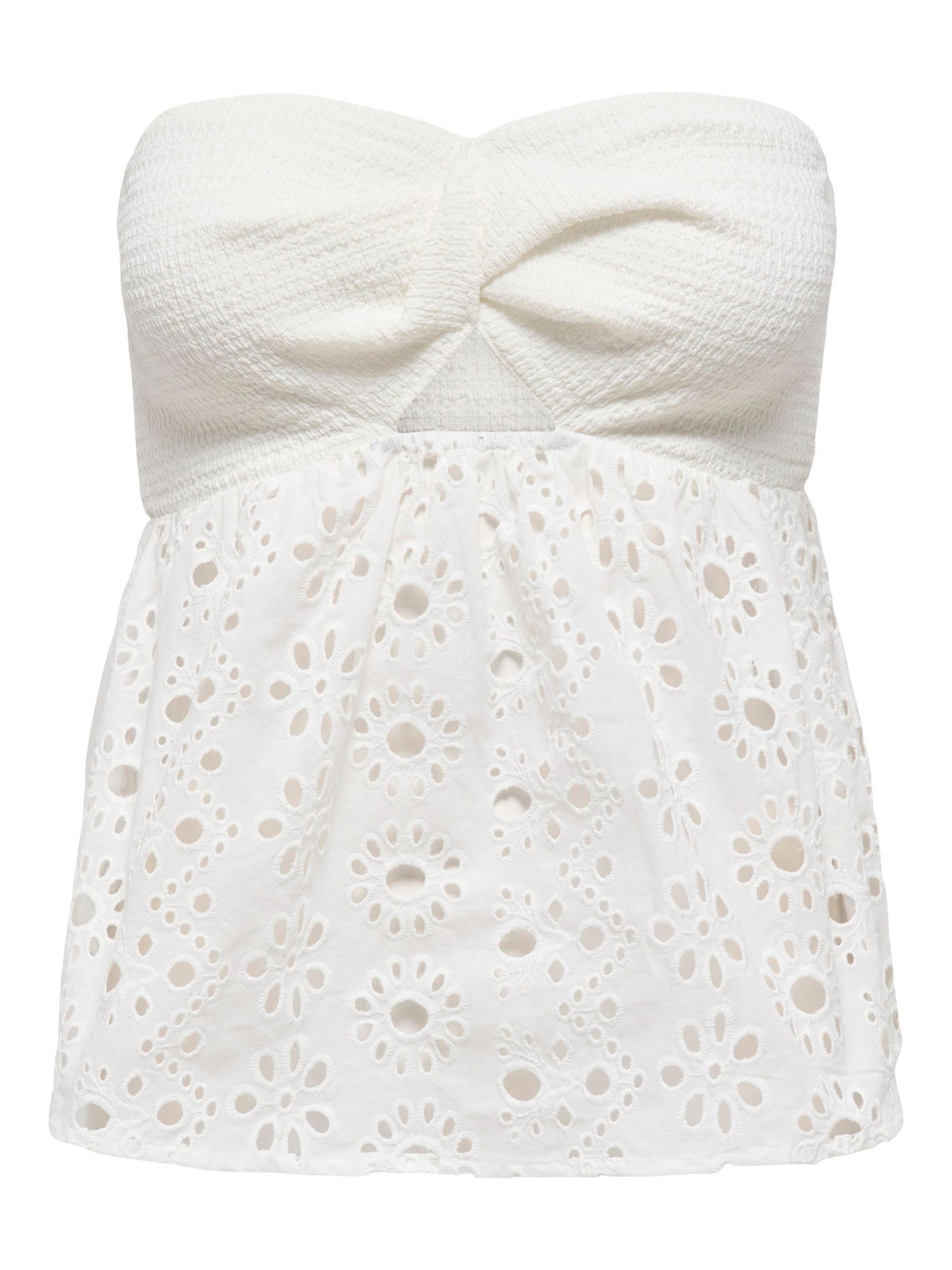 ONLY Onlaurora Tube Top WVN, Cloud Dancer, S