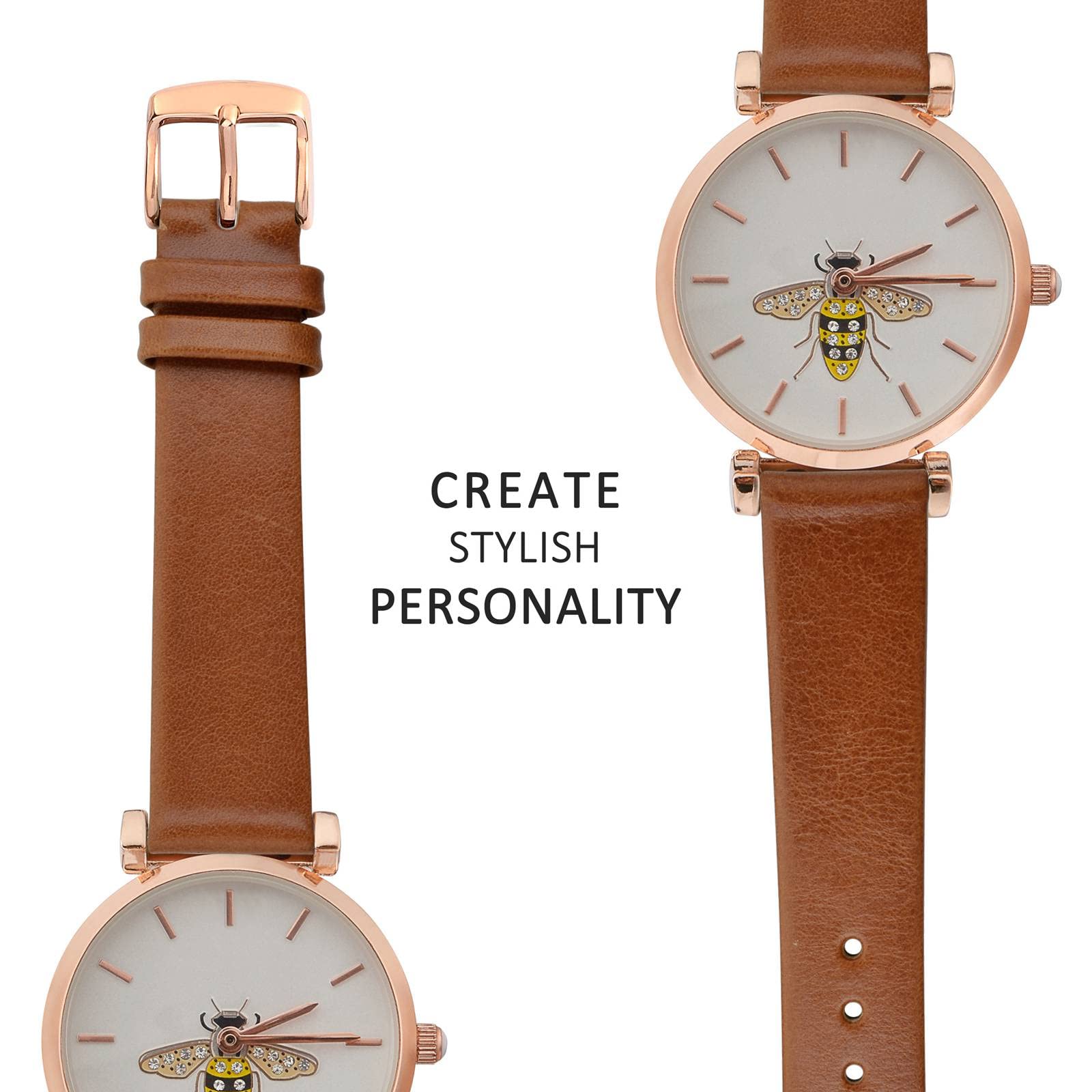 WOCCI Elegantes Correas de Reloj, Correa de Repuesto de Cuero Genuino, Hebilla de Acero Inoxidable, 8mm 10mm 12mm 13mm 14mm 16mm 18mm 20mm 22mm — view 21