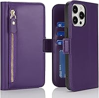 Vista 92 de Havaya Funda para iPhone 13 Pro Max y iPhone 12 Pro Max, cartera compatible con magsaf 2 en 1, desmontable magnética con tarjetero y ranura trasera