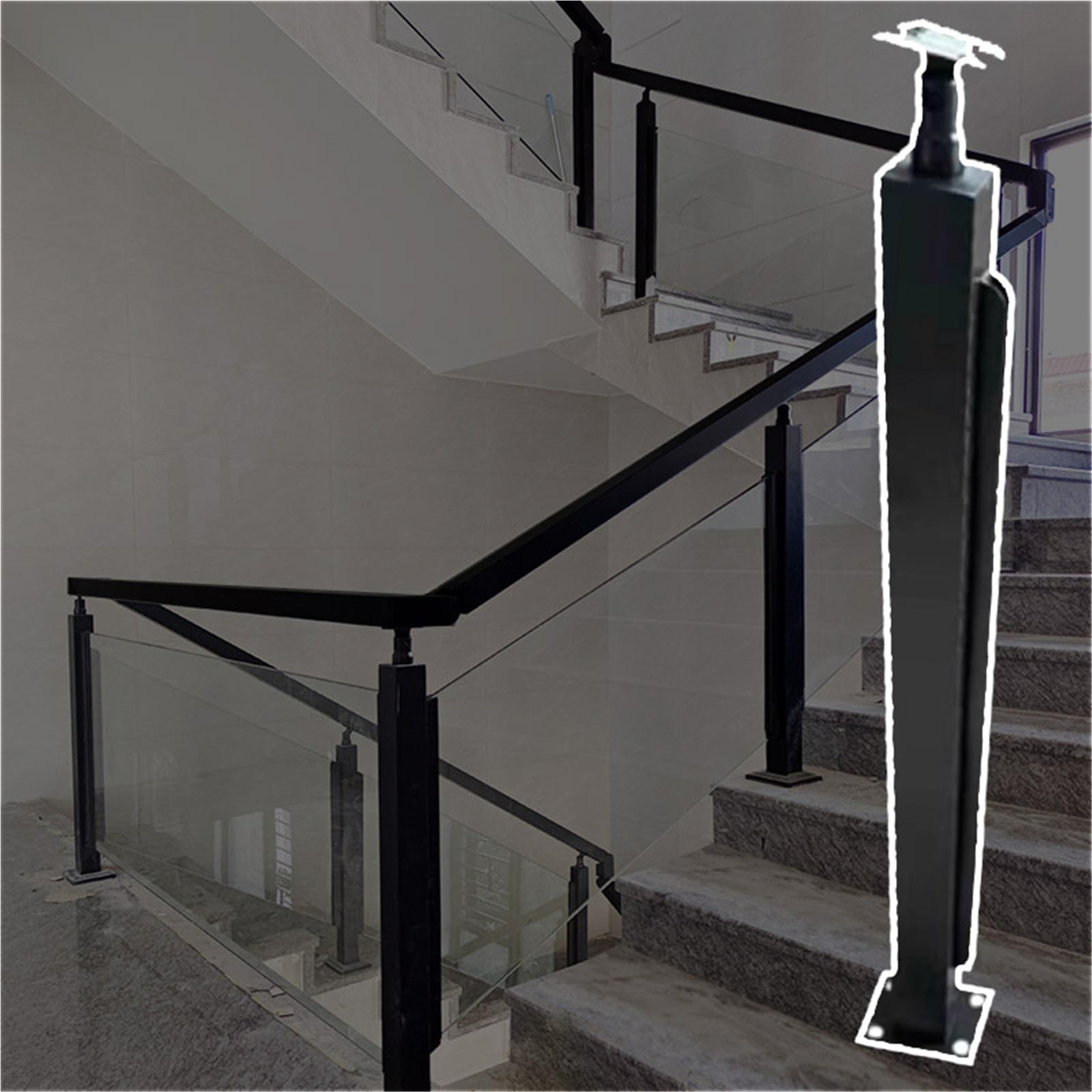 Poteaux de balustrade anti-vent pour sécuriser les terrasses exposées et fixer le verre