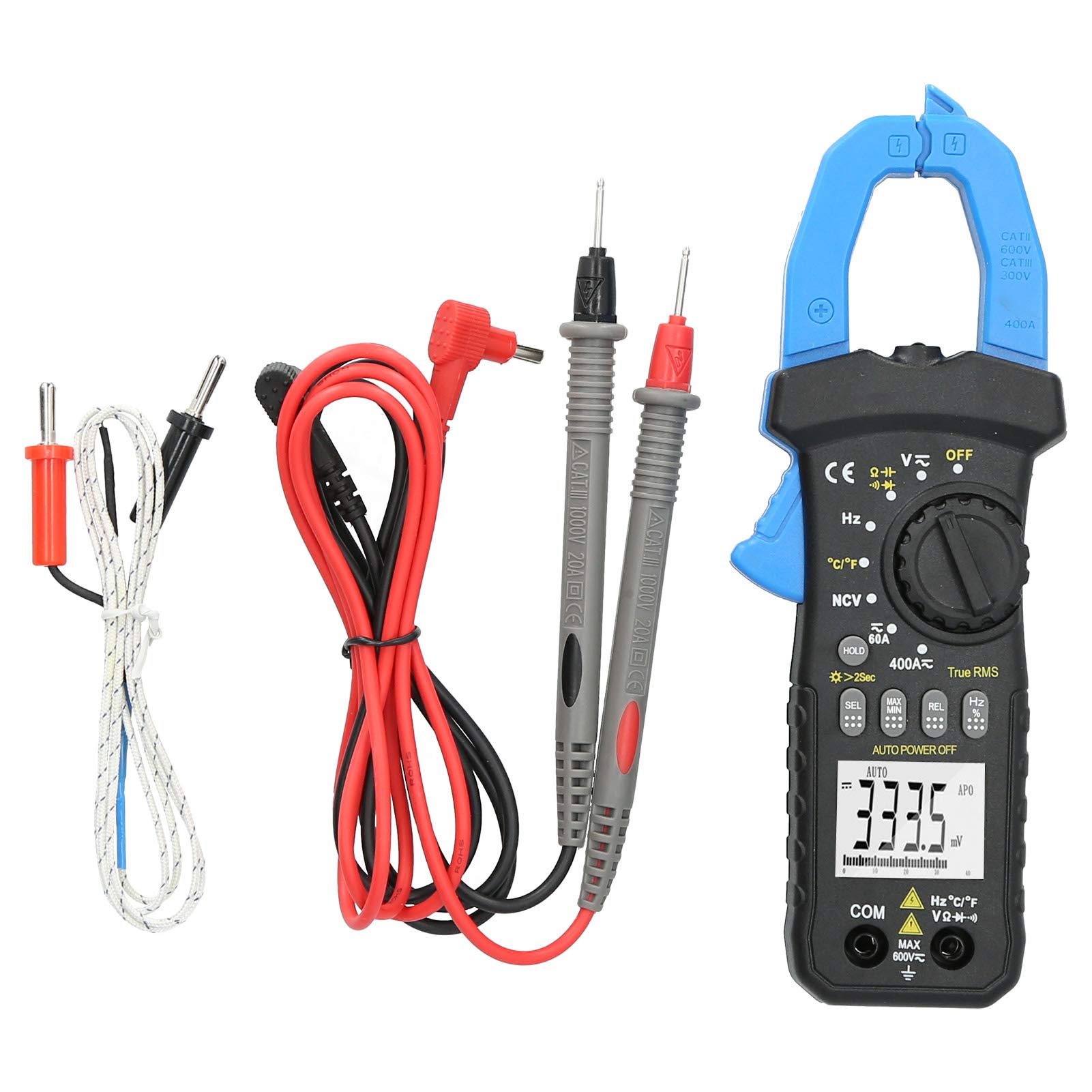 Multimetro a Pinza T-RMS -7200B 6000 Conteggi NCV Multimetro per Resistenza Tensione CC/CA