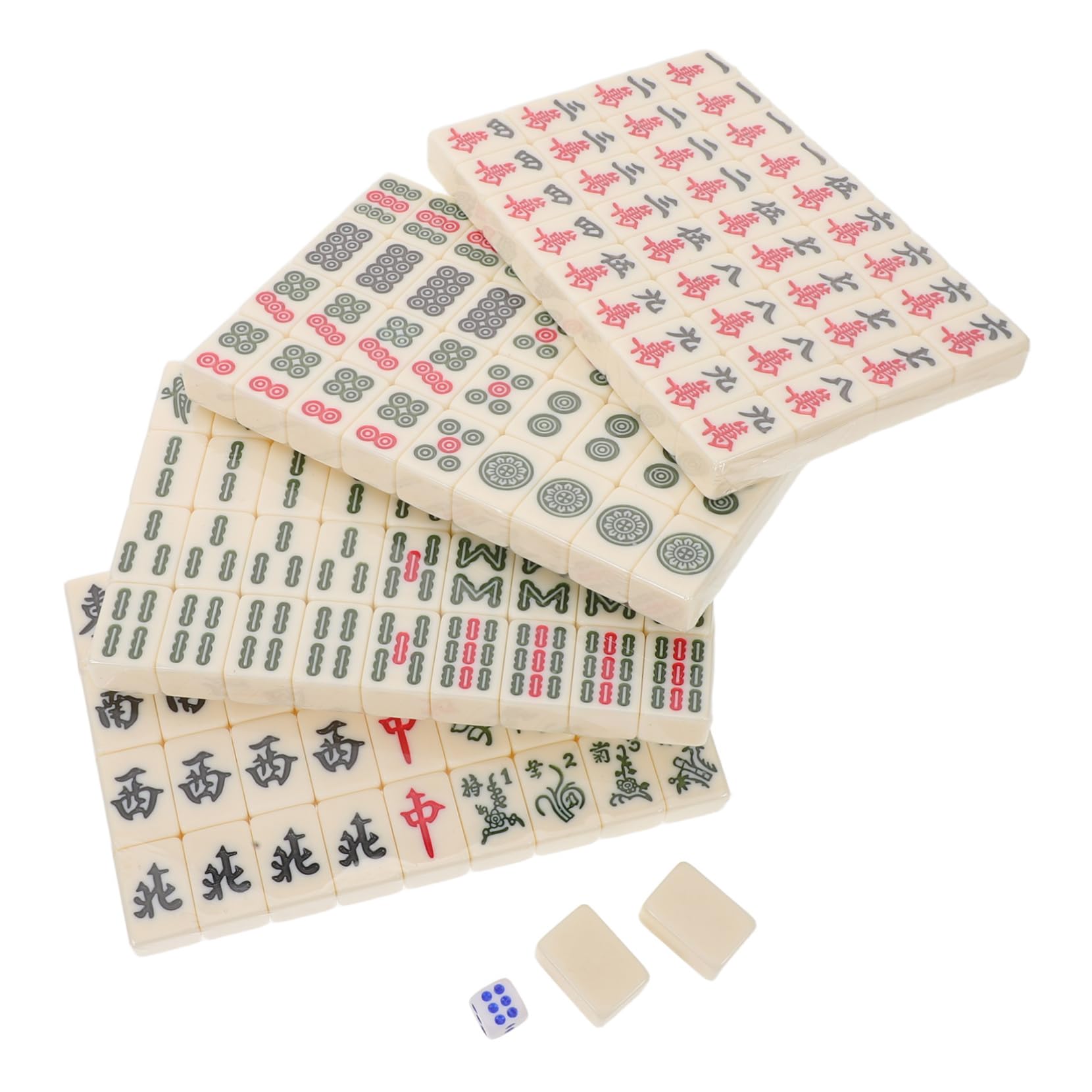 TOYANDONA Jeu de Mahjong Chinois Mini Set de Tuiles de Mahjong Portable pour Seniors Débutants Facile à Transporter Ranger