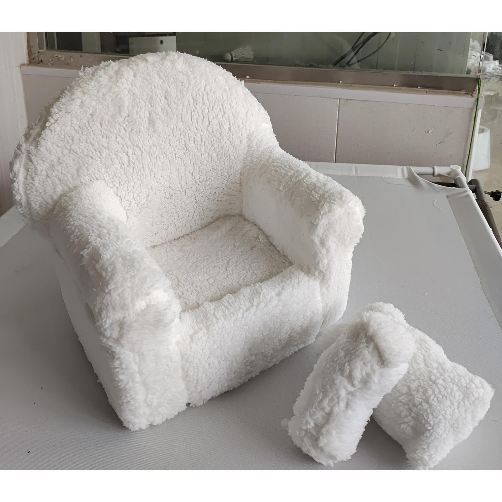 Set di Cuscini per Neonati, per Posa Fotografica, Morbidi e squisiti, in Tessuto, per Neonati e Bambine, con Divano e Accessori per Fotografia, Stile B