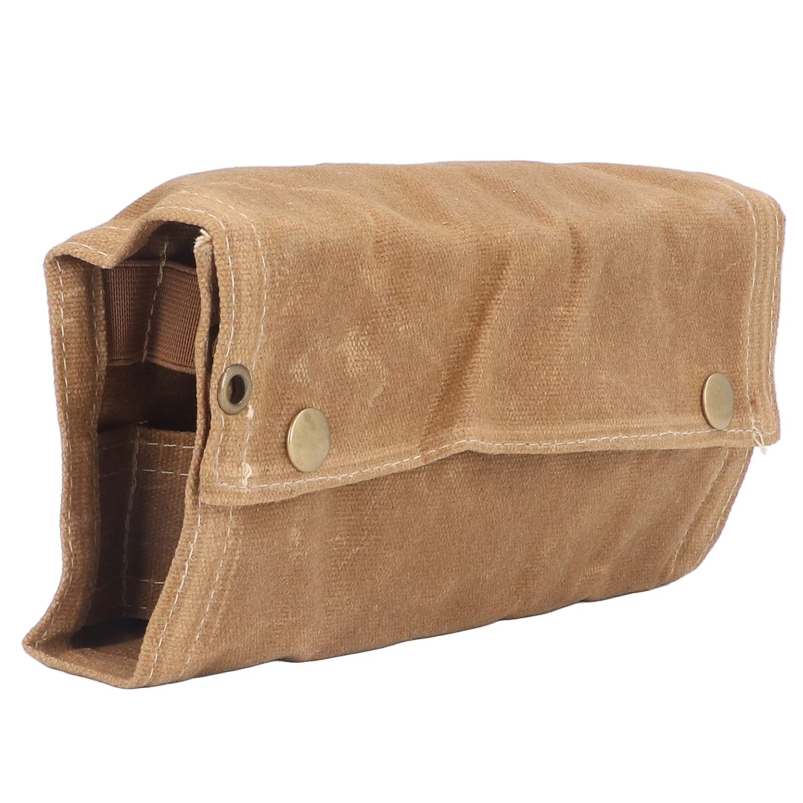 Cocoarm Borsa per Bottiglie di Spezie, Borsa per Bottiglie di Condimento per Esterni in Tela con 9 Slot, Supporto Portatile Pieghevole, Design con Foro per Corda, per Campeggio Barbecue Picnic (Cachi)