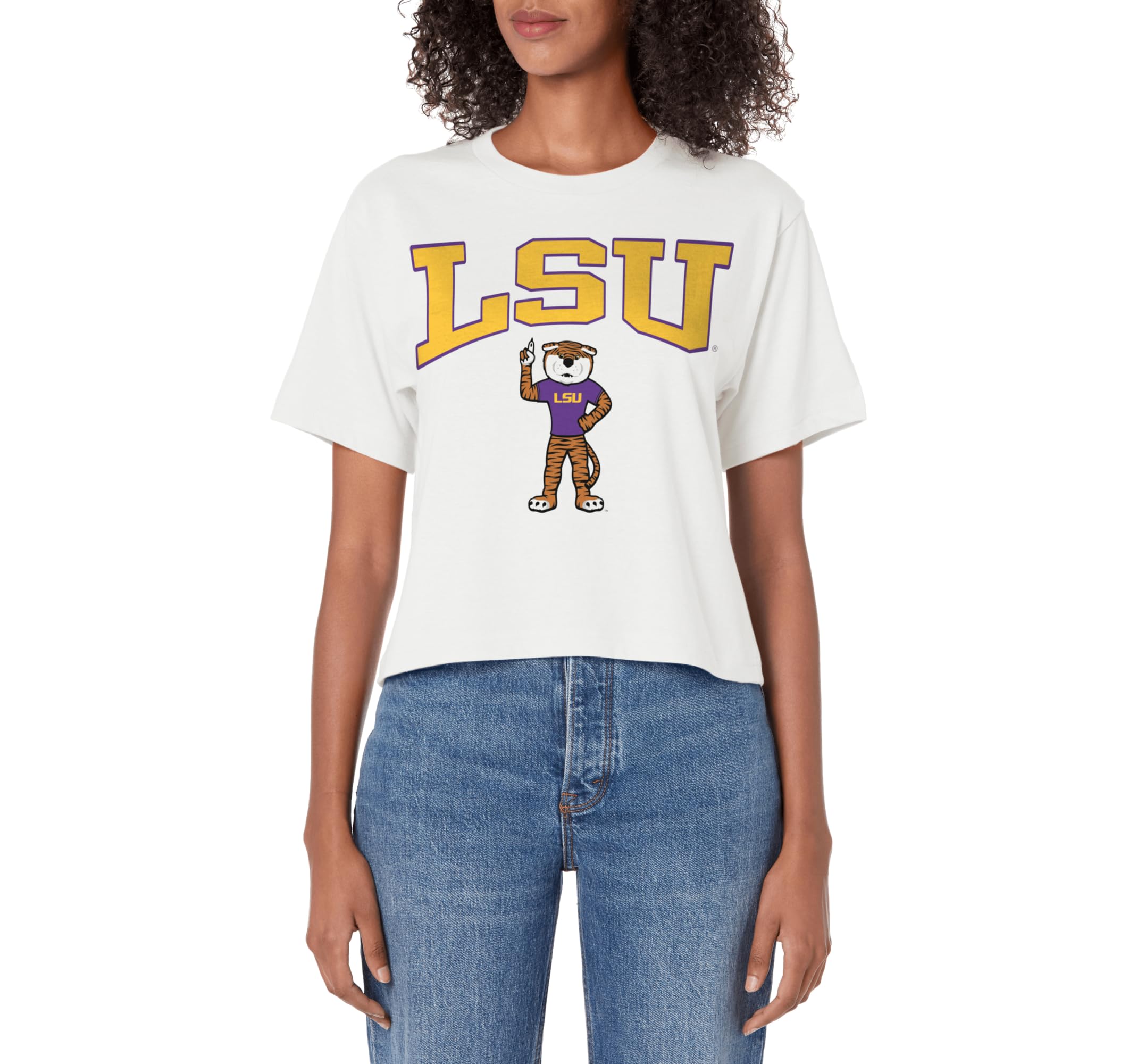 LSU Tigers Mike White Officially Licensed Women's Crop Top